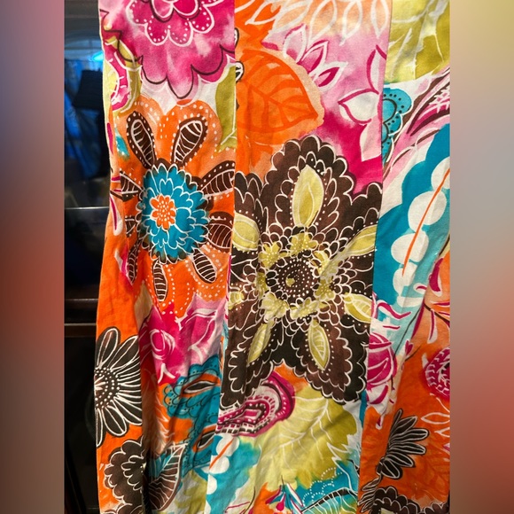 Becky & Max Dress Womens 4 Multicolor Floral Spaghetti Strap A-Line Dress EUC - Picture 9 of 9